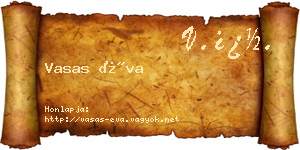Vasas Éva névjegykártya